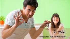  Presentation with wife - Colorful slides enhanced with play sexual games with cuffs backdrop and a coral colored foreground