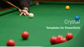  Presentation with play - Beautiful slides featuring play-snooker-ball-on-table backdrop and a ocean colored foreground