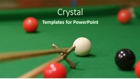  Presentation with play - PPT layouts having play-snooker-ball-on-table background and a forest green colored foreground