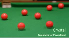  Presentation with play - Slide deck having play-snooker-ball-on-table background and a ocean colored foreground