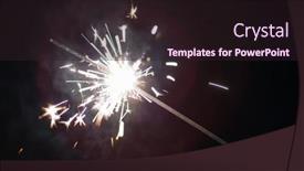  Presentation with play - Presentation theme having play-sparkler-and-burning background and a  colored foreground