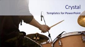  Presentation with drum - Cool new presentation theme with play the drum backdrop and a sky blue colored foreground