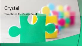  Presentation with play therapy - Beautiful PPT layouts featuring play therapy child - colorful pieces of puzzle backdrop and a light gray colored foreground