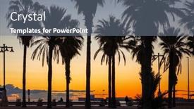  Presentation with beach - Theme consisting of playa-de-las-arenas-beach background and a  colored foreground