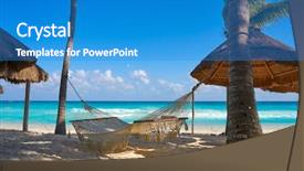  Presentation with maya - Audience pleasing slide deck consisting of playa del carmen beach hammocks backdrop and a teal colored foreground