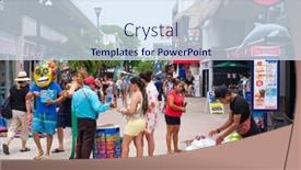  Presentation with avenue - Cool new presentation design with playa-del-carmen-mexico-april backdrop and a sky blue colored foreground