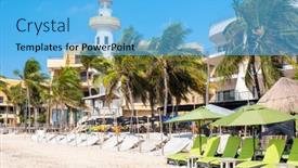  Presentation with mexico city - Presentation theme consisting of playa-del-carmen-mexico-april background and a light blue colored foreground