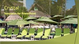  Presentation with mexico city - Beautiful presentation theme featuring playa-del-carmen-mexico-april backdrop and a tawny brown colored foreground