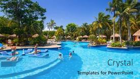  Presentation with tequila - Slides with playa-del-carmen-mexico-july background and a cyan colored foreground