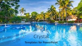  Presentation with resorts - Beautiful slide set featuring playa-del-carmen-mexico-july backdrop and a light blue colored foreground