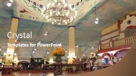  Presentation with reception hall - Beautiful presentation design featuring playa-del-carmen-mexico-july backdrop and a coral colored foreground