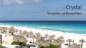  Presentation with mexico cancun - Theme having view of playa delfines background and a light blue colored foreground