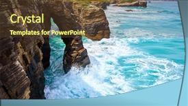  Presentation with erosion - Beautiful presentation design featuring playa las catedrales catedrais beach backdrop and a  colored foreground