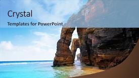  Presentation with free america roadmap to las vegas - Slide set featuring playa las catedrales catedrais beach background and a light blue colored foreground