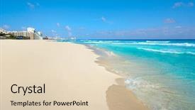  Presentation with cancun - Theme enhanced with playa marlin in cancun beach background and a lemonade colored foreground