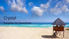  Presentation with mexico cancun - Beautiful theme featuring playa marlin in cancun beach backdrop and a teal colored foreground