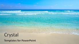  Presentation with mexico cancun - Colorful theme enhanced with playa marlin in cancun beach backdrop and a soft green colored foreground