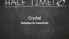  Presentation with football playbook - Slide set enhanced with playbook - chalkboard with half time background and a dark gray colored foreground
