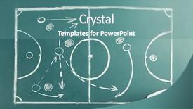  Presentation with football playbook - Slides enhanced with playbook - scheme of football game background and a teal colored foreground