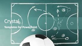  Presentation with football playbook - PPT layouts consisting of playbook - scheme of football game background and a seafoam green colored foreground