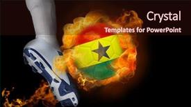  Presentation with ghana flag - Cool new theme with player kicking flaming ghana flag backdrop and a wine colored foreground