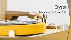  Presentation with record player - Cool new presentation design with player needle on 45 rpm backdrop and a white colored foreground