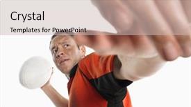  Presentation with rugby - Theme consisting of player preparing to pass ball background and a soft green colored foreground