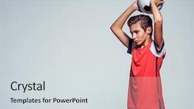  Presentation with teen - Amazing slide deck having player profile - photo of teen boy backdrop and a light gray colored foreground