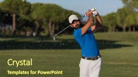  Presentation with golf player playing - Amazing presentation having trap club - pro golf player shot ball backdrop and a tawny brown colored foreground