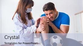  Presentation with soccer injury - Amazing presentation having player visiting doctor after injury backdrop and a  colored foreground