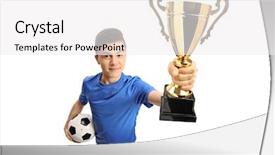  Presentation with golden trophy on the purple - Cool new theme with player with a golden trophy backdrop and a white colored foreground