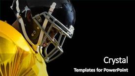  Presentation with american revolution close up - Beautiful slide deck featuring player with a head gear backdrop and a black colored foreground