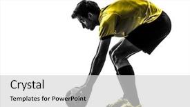  Presentation with multi sports soccer football basketball - Amazing presentation theme having player young man preparing free backdrop and a light gray colored foreground
