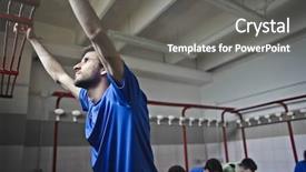  Presentation with locker room - Slide deck featuring players in the locker room background and a gray colored foreground