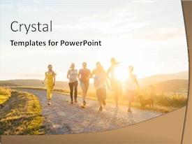 Playful Family Running And Playing PPT template 70 | CrystalGraphics