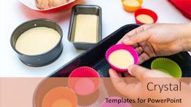  Presentation with time - Theme featuring playful-fun-time-in-kitchen background and a coral colored foreground