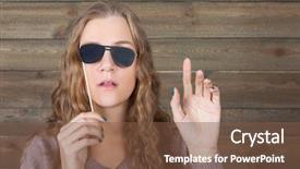  Presentation with children little child girl plays - Amazing presentation theme having playful girl represents the blind backdrop and a tawny brown colored foreground