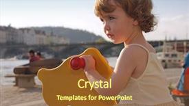  Presentation with playground - Slides enhanced with playful little girl is rocking on the playground background and a tawny brown colored foreground
