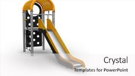  Presentation with childrens - Slide set enhanced with playground for childrens -childrens slide background and a white colored foreground