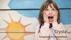  Presentation with fun - Slides having playground park on cludy autum background and a lemonade colored foreground