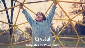  Presentation with black couple having fun - Beautiful slides featuring playground park on cludy autum backdrop and a coral colored foreground