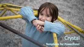  Presentation with playground - Audience pleasing slides consisting of playground park on cludy autum backdrop and a ocean colored foreground