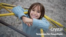  Presentation with playground - PPT layouts consisting of playground park on cludy autum background and a ocean colored foreground