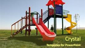  Presentation with playground - Audience pleasing theme consisting of playground without children backdrop and a tawny brown colored foreground