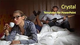  Presentation with love on electric - PPT layouts enhanced with playing and woman drinking coffee background and a wine colored foreground