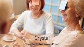  Presentation with endanged animals - Beautiful presentation design featuring playing animals with sticky notepaper backdrop and a coral colored foreground