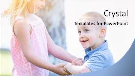  Presentation with sister - Cool new slide deck with playing at the park togther backdrop and a  colored foreground