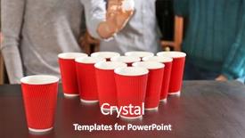  Presentation with beer pong table - Audience pleasing presentation consisting of playing beer pong on table backdrop and a tawny brown colored foreground