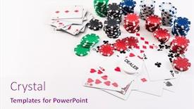  Presentation with poker chips - Presentation theme enhanced with playing-cards-and-poker-chips background and a sky blue colored foreground
