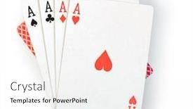  Presentation with playing cards - Beautiful PPT layouts featuring playing-cards-isolated-on-white backdrop and a white colored foreground